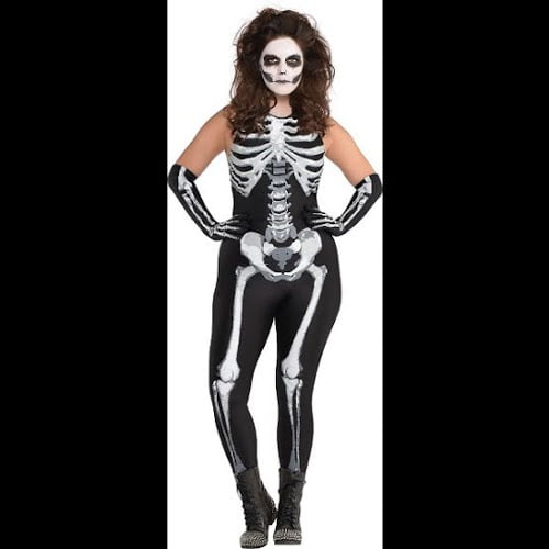 Bone Appetit Skeleton Bodysuit Suit Yourself Fancy Dress Halloween Adult Costume